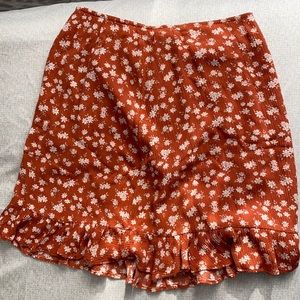 Abercrombie and Fitch orange floral skirt